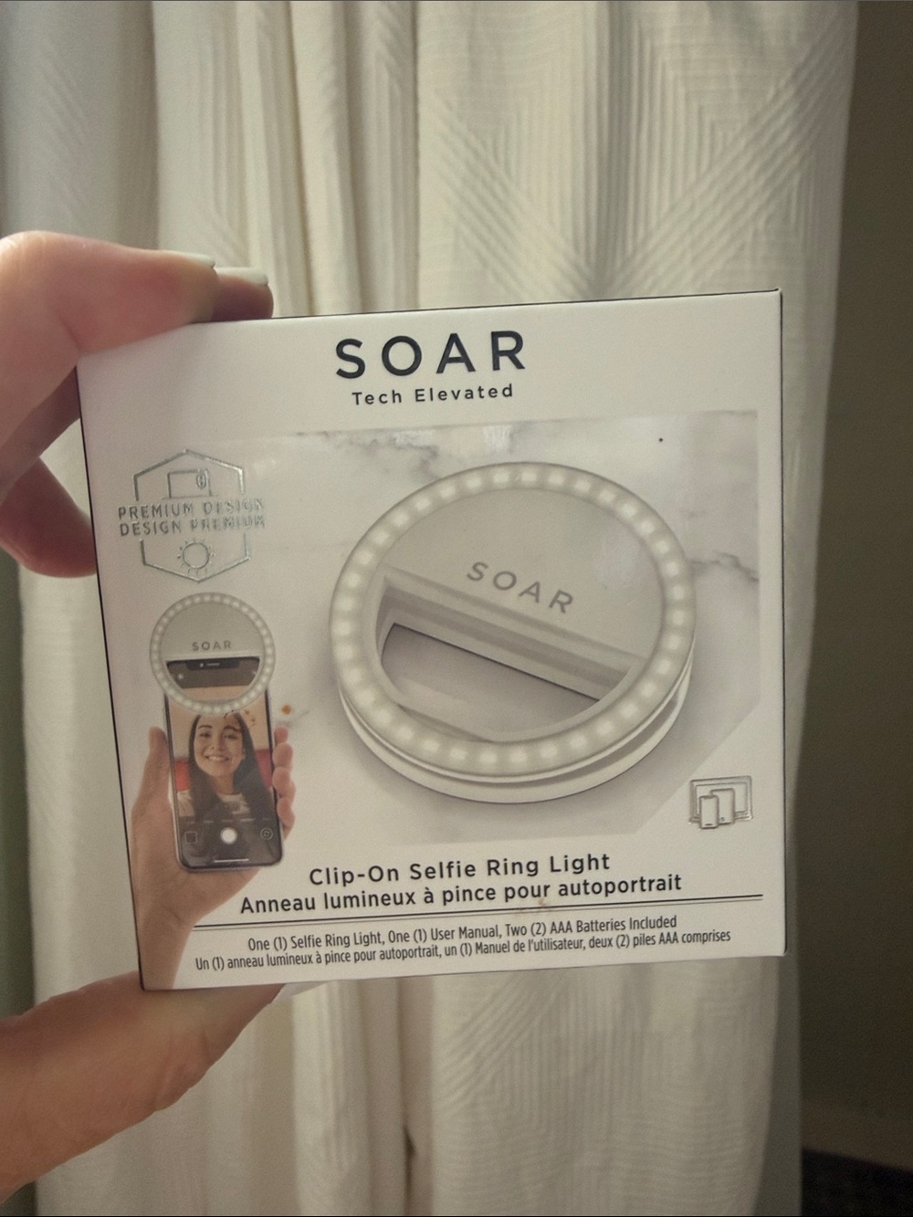 NEW Clip-On Selfie Ring Light - White